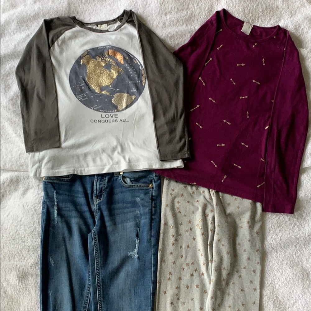 Girls Size 12. 7 For All Mankind & Crewcuts 4-Piece Bundle. EUC